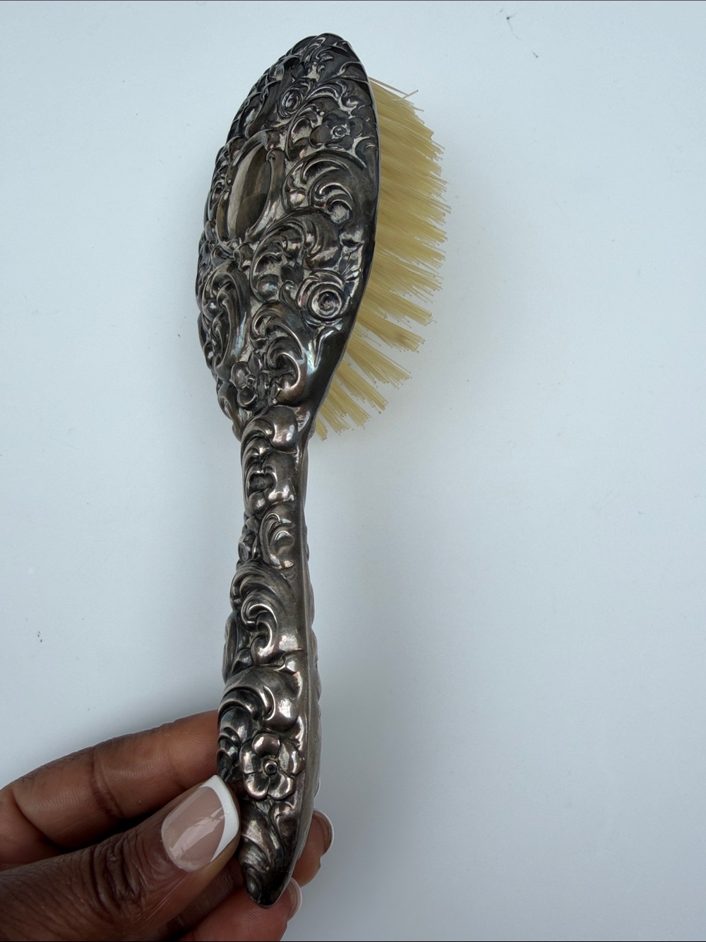 Antique Silver Plated Hairbrush